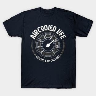 Aircooled Life - Classic Car Speedo Design T-Shirt T-Shirt